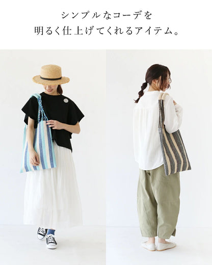 リサイクルコットンの環境に優しいお出かけバッグ